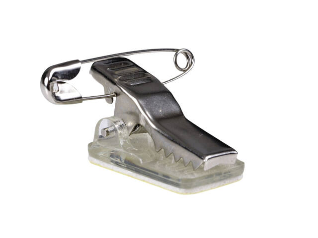 Clip met speld Europel zelfklevend tbv badges