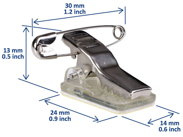Clip met speld Europel zelfklevend tbv badges