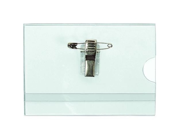 Badge Quantore clip+speld 60x90mm