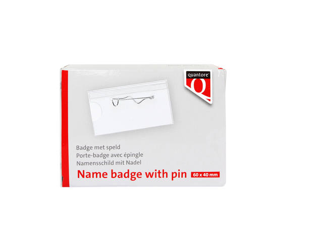 Badge Quantore speld 40x60mm
