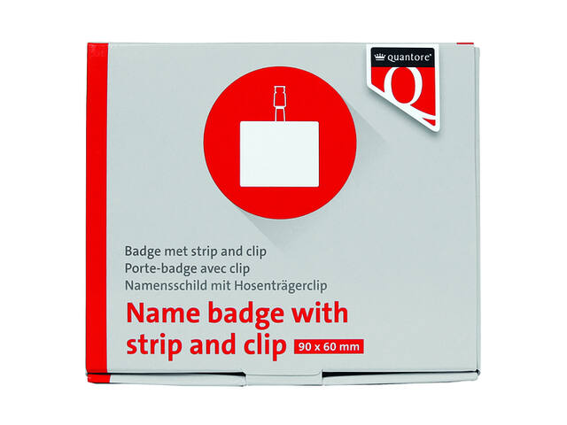 Badge Quantore clip 60x90mm