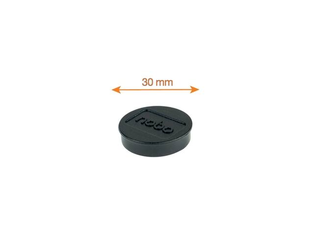 Magneet Nobo 30mm zwart 4 stuks