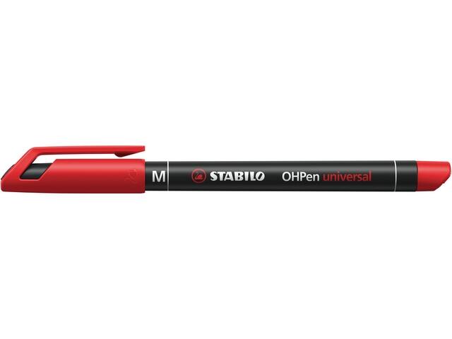 Viltstift STABILO OHP 843/40 rond M rood