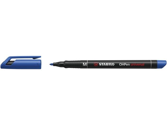 Viltstift STABILO OHP 843/41 rond M blauw
