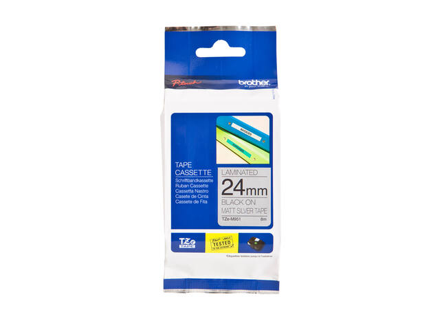 Labeltape Brother Ptouch TZeM951 24mm zilver