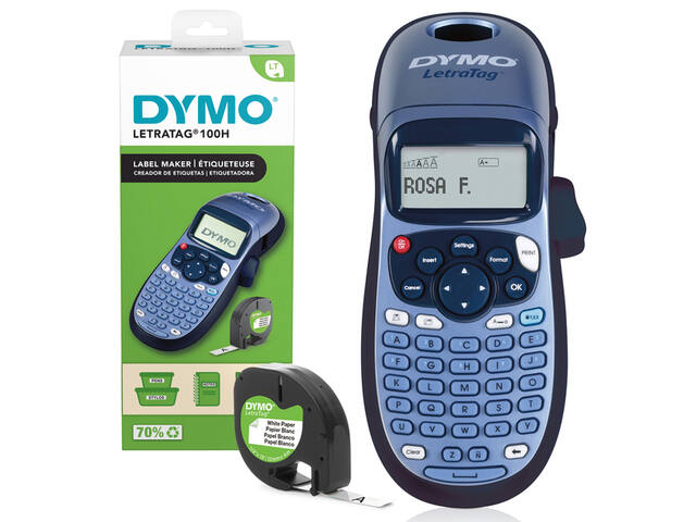 Labelprinter Dymo LetraTag 100H abc 12mm blauw