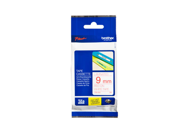 Labeltape Brother Ptouch TZe222 9mm wit