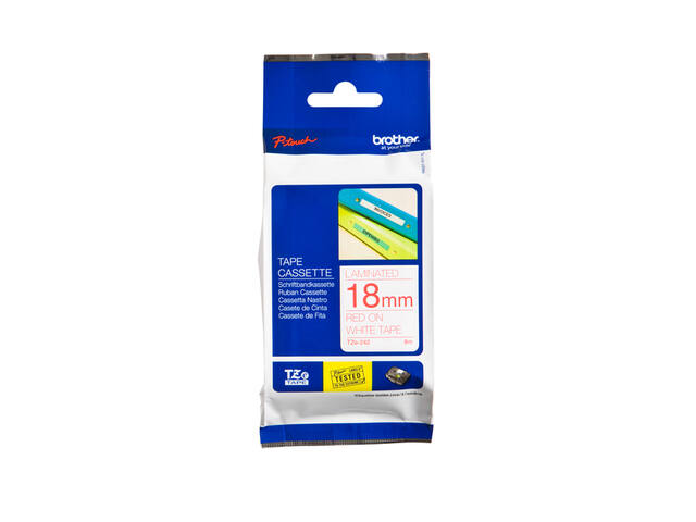 Labeltape Brother Ptouch TZe242 18mm wit