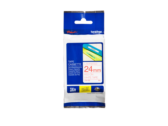 Labeltape Brother Ptouch TZe252 24mm wit