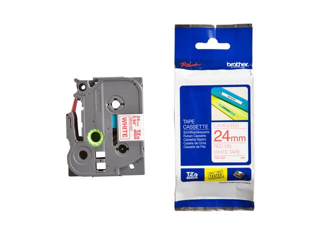 Labeltape Brother Ptouch TZe252 24mm wit