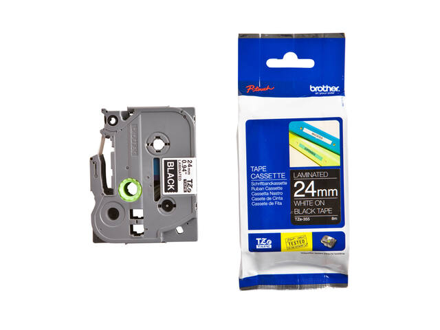 Labeltape Brother Ptouch TZe355 24mm zwart