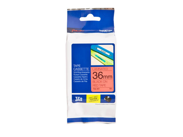 Labeltape Brother Ptouch TZe461 36mm rood