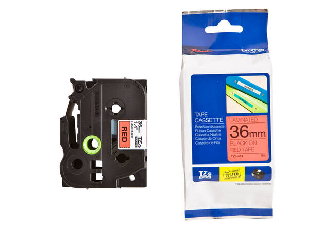 Labeltape Brother Ptouch TZe461 36mm rood
