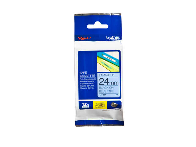 Labeltape Brother Ptouch TZe551 24mm blauw