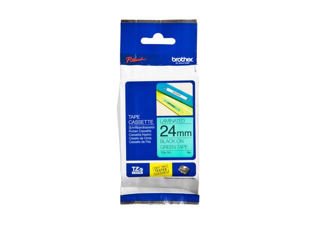 Labeltape Brother Ptouch TZe751 24mm groen
