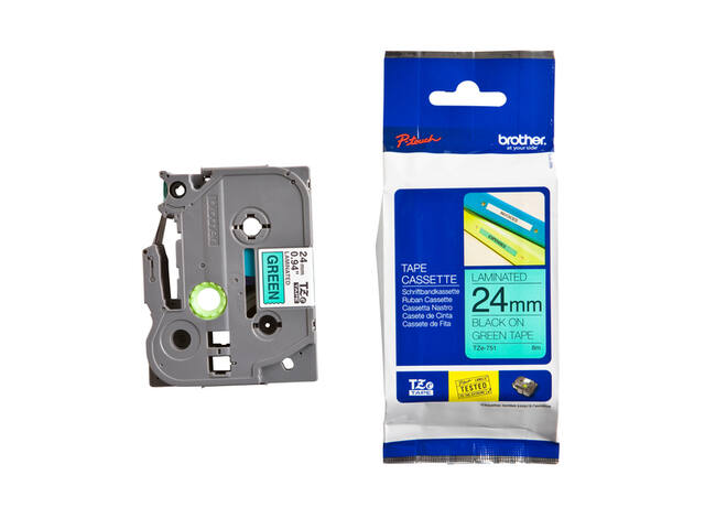 Labeltape Brother Ptouch TZe751 24mm groen