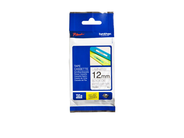 Labeltape Brother Ptouch TZeM31 12mm transparant