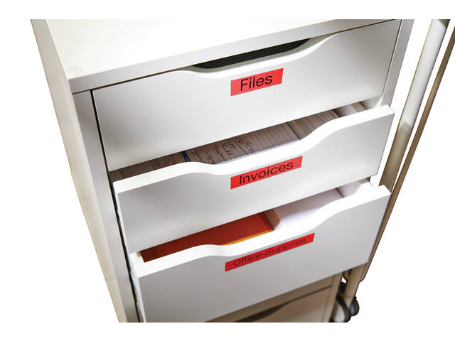 Labeltape Dymo LabelManager D1 polyester 19mm rood