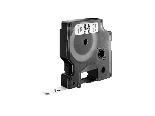 Labeltape Dymo LabelManager D1 polyester 9mm wit