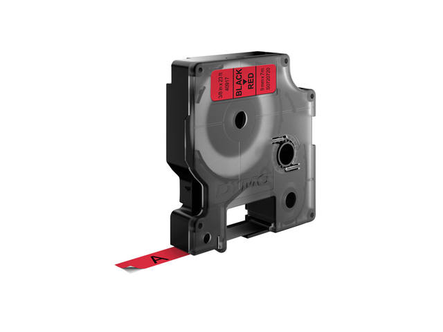 Labeltape Dymo LabelManager D1 polyester 9mm rood