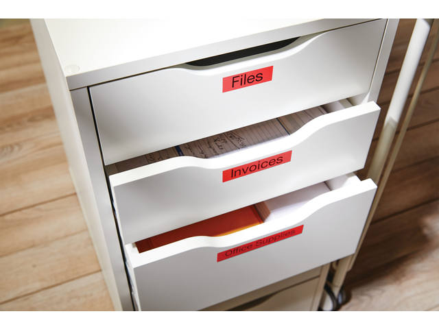 Labeltape Dymo LabelManager D1 polyester 24mm rood