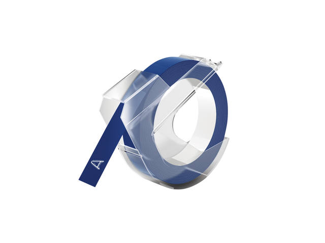 Relieftape Dymo embossing vinyl 9mm blauw