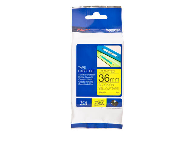 Labeltape Brother Ptouch TZe661 36mm geel