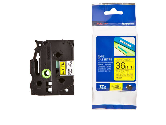 Labeltape Brother Ptouch TZe661 36mm geel