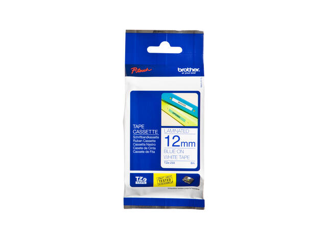 Labeltape Brother Ptouch TZe233 12mm wit