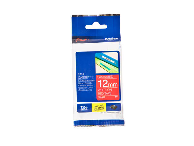 Labeltape Brother Ptouch TZe435 12mm rood