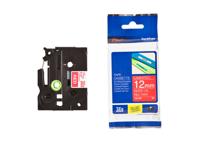 Labeltape Brother Ptouch TZe435 12mm rood
