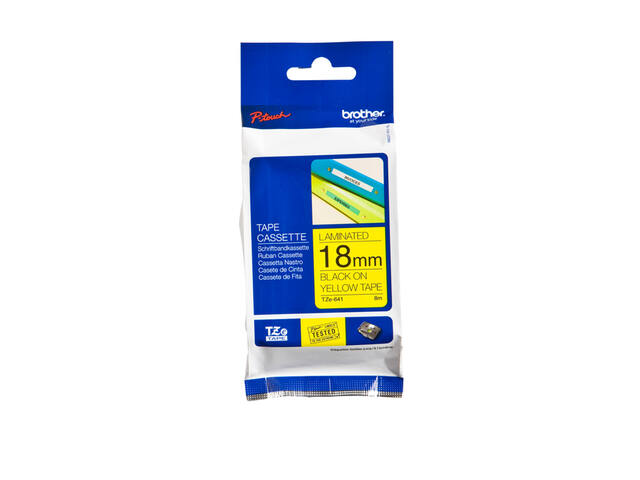 Labeltape Brother Ptouch TZe641 18mm geel
