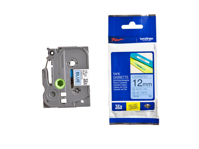 Labeltape Brother Ptouch TZe531 12mm blauw