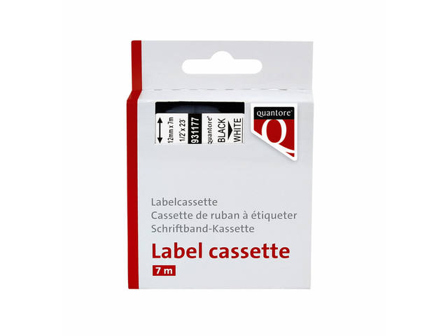 Labeltape Quantore 45013 12mmx7m wt/zw
