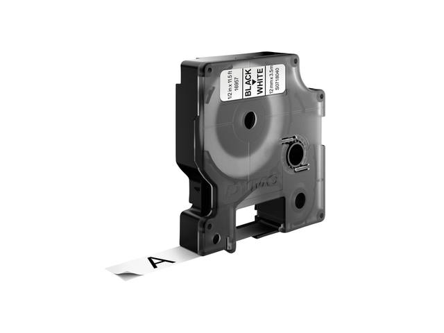 Labeltape Dymo LabelManager D1 nylon 12mm wit