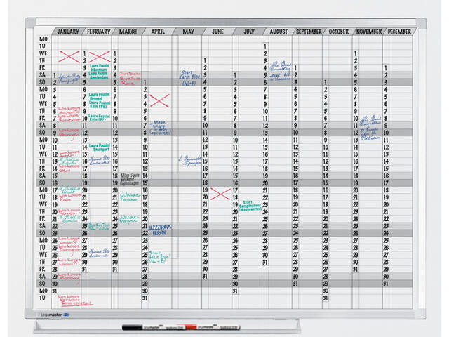 Planbord LM 90x120cm jaarplanner horizontaal
