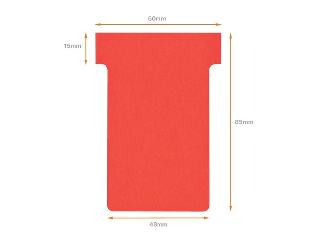 T-kaart Nobo nr.2 48mm rood 100 stuks