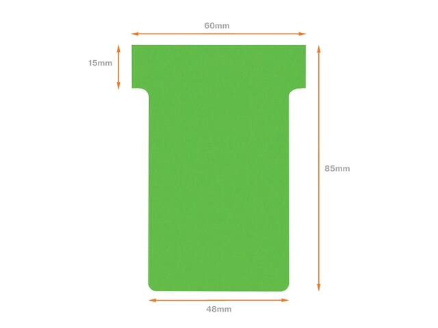 T-kaart Nobo nr.2 48mm groen 100 stuks