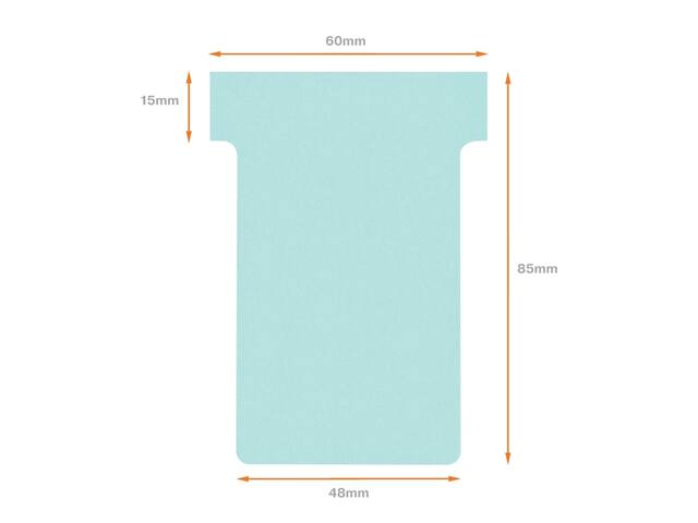 T-kaart Nobo nr.2 48mm blauw 100 stuks
