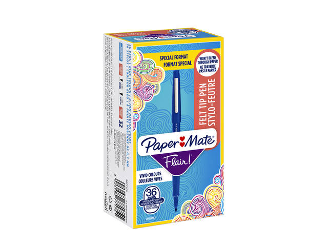 Fineliner Papermate Flair Original M valuep blauw