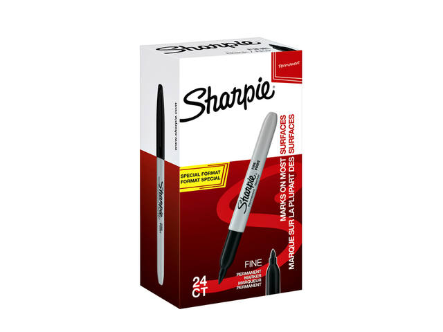 Viltstift Sharpie F zwart valuepack