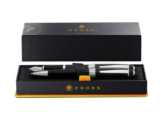 Schrijfset Cross balpen en vulpen Bailey M zwart