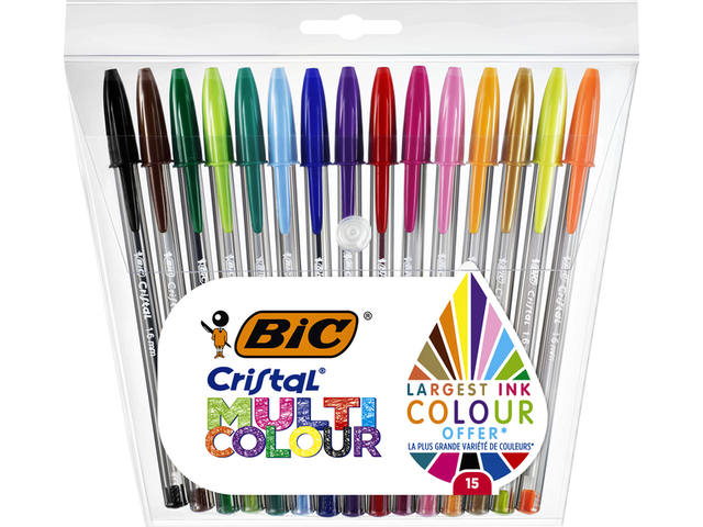 Balpen Bic Cristal multicolour L assorti