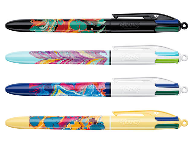 Balpen Bic 4kleuren M Hydro ass