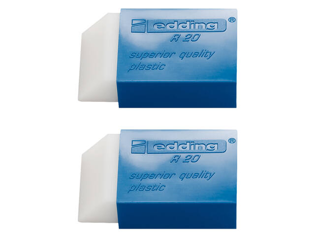 Gum edding R20 met kunststof blauwen houder 2st