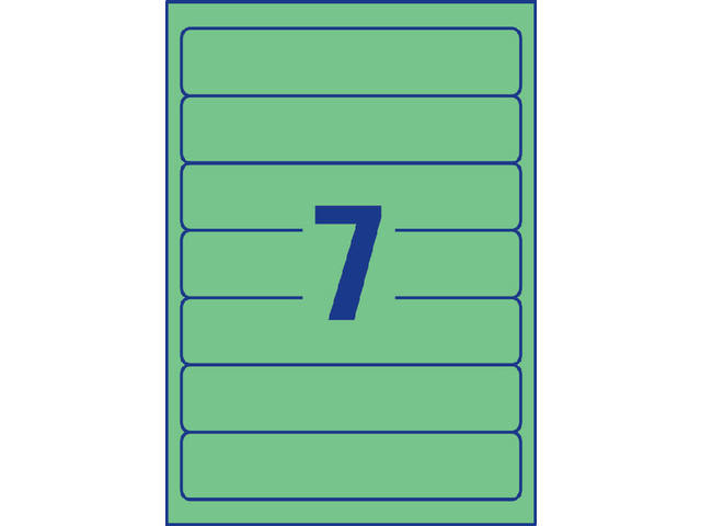 Rugetiket Avery smal 38x192mm zelfklevend groen