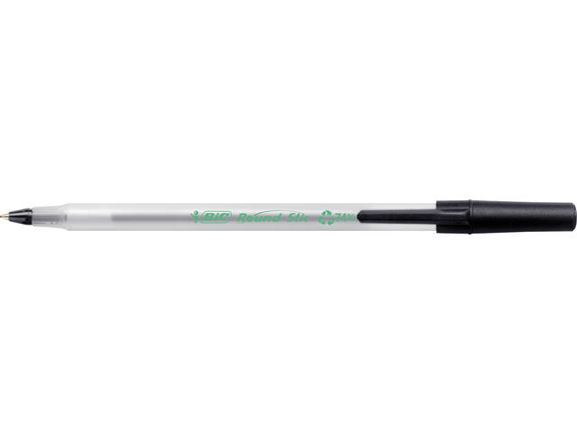 Balpen Bic Ecolutions round stic M zwart