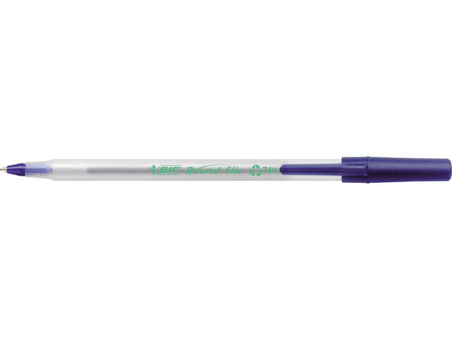 Balpen Bic Ecolutions round stic M blauw