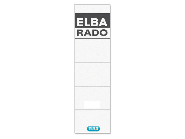 Rug insteekkaart Elba Rado breed 44x159mm wit 10st
