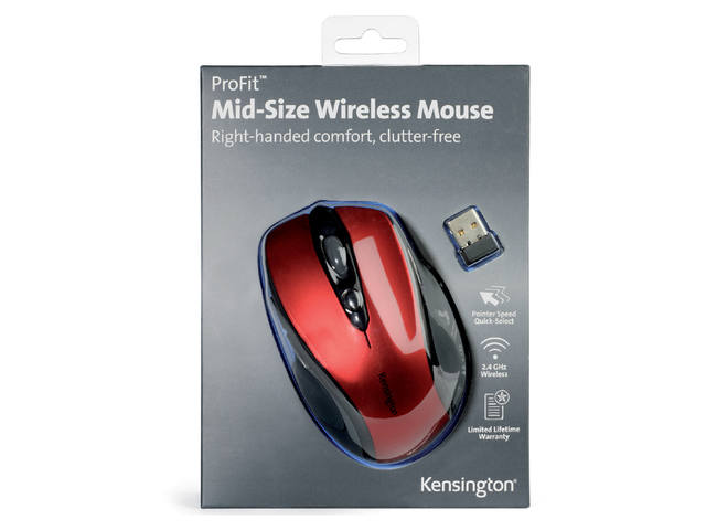 Muis Kensington pro fit draadloos rood